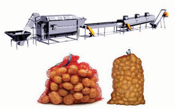 Линия предреализационной подготовки картофеля и овощей